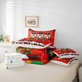 thumbnail image 6 of Feelyou Cartoon Nutcracker Kids Bedding Comforter Set 7pcs, Merry Christmas Queen Bedding Sets, Black Red Buffalo Reversible Queen Sheet Sets, Luxury Bedroom Decor, 6 of 8