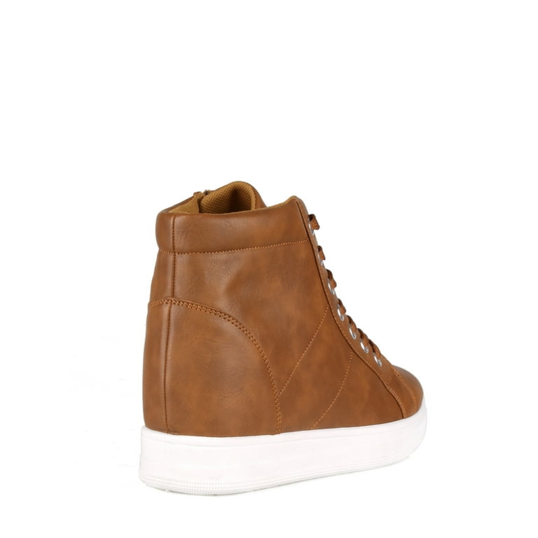 Instant Lace up Wedge Sneakers in Tan Walmart
