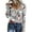 #22Gray, variant on ICHUANYI Women's Tops Trendy Long Sleeve Henley T Shirts Solid Scoop Neck Ribbed Knit Basic Shirts Button Slim Fit Tees Blouse Tunics