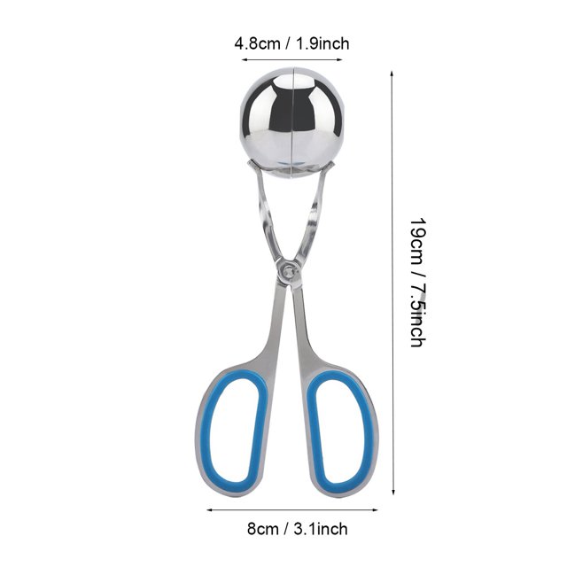 304 Stainless Steel, Meatballs Rice Balls Mouse for NOn Sticky Kitchen Utensils Gadgets Pc Souris Stylo Clip Maker Tool Blue