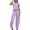Purple, variant on Wlynlyn Womens Two 2 Piece Sets Cap Sleeve Crop Top Long Pant Lounge Set Casual Outfits Tracksuit S-XXL