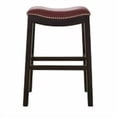 thumbnail image 5 of New Ridge Home Goods Julian 25" Faux Leather Counter Height Barstool in Red, 5 of 5
