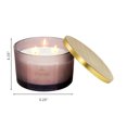 thumbnail image 3 of Chandelle Parfumée en Pot Mauve à 3 Mèches de 14 Oz avec Couvercle Sel de Mer/DriftWD, 3 of 3