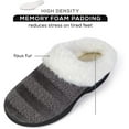 thumbnail image 2 of Roxoni Womens Cozy Memory Foam Slippers, Fuzzy Warm Faux Fur, Indoor Outdoor Rubber Sole Light Grey, 2 of 5