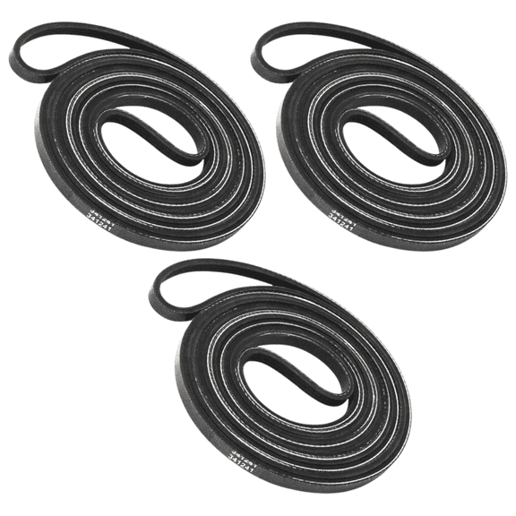 Scaroo 341241 Dryer Drum Belt Compatible Whirlpool Replaces 345473 3-Pack