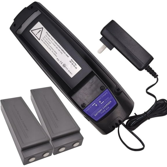 (2 Pack) 24V Battery Charger Type 434   (1 Pack) Scanreco 592 Battery for 7.2V Scanreco EEA4291/434 EEA2512/RC400/590/960 Battery