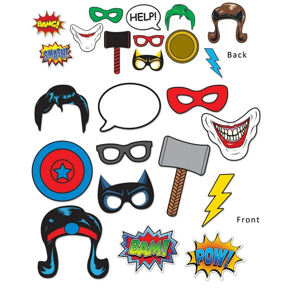 Club Pack of 144 Multi-Color Hero Photo Sign Cutouts 10"
