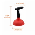 thumbnail image 2 of Sink Plunger, Easy to use Mini Plunger with Short Handle, Powerful Plunger Unclogging Tool for Kitchen Sink, Shower, Bathroom Drains, Bath, Yellow, 2 of 6