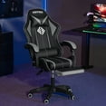 thumbnail image 6 of Hoffree Gaming Chair Massage Game Chair with Footrest and Massage Lumbar Support Ergonomic Computer Chair Height Adjustable with Swivel Seat and Headrest, 6 of 9