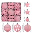 thumbnail image 6 of 35 Pcs Pink Christmas Balls Assorted Christmas Tree Ball Ornaments Shatterproof Plastic Hanging Decorations Xmas Bulbs for Tree Party Holiday Decor, 6 of 7