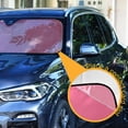 thumbnail image 3 of ALAZA Pink Windshield Sun Shade Car Foldable Sun Visor Block UV Rays Protector 55"x27.6", 3 of 8