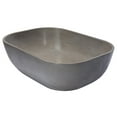 thumbnail image 6 of Rounded Corners Rectangular Concrete Vessel Sink - Dark Gray, 6 of 11