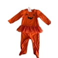 thumbnail image 2 of Infant Girls Halloween Orange Jack-O-Lantern Pumpkin Tulle Bodysuit Creeper 9M, 2 of 4