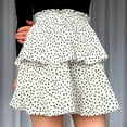 thumbnail image 3 of Falda con volantes en la cintura elástica,Falda con volantes en capas Falda con volantes en capas de puntos Falda con dobladillo con volantes para mujer Calidad de nivel superior, 3 of 5
