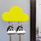 thumbnail image 1 of Llaves en forma de nube Ganchos magnéticos Estante de almacenamiento de llaves montado en la pared para porche (Amarillo) Ehuebsd libre de BPA, 1 of 8
