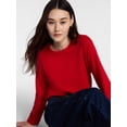 thumbnail image 5 of Scenario Women's and Women's Plus Cozy Crewneck Sweater with Long Sleeves, Sizes XS-4X, 5 of 6