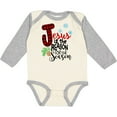 thumbnail image 3 of Inktastic Jesus is the Reason for the Season Pinecone and Snowflakes Boys or Girls Long Sleeve Baby Bodysuit, 3 of 5