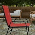 thumbnail image 6 of Merrick Lane Set of 4 Series Metal Stacking Patio Chairs with Red Flex Comfort Material, 6 of 12