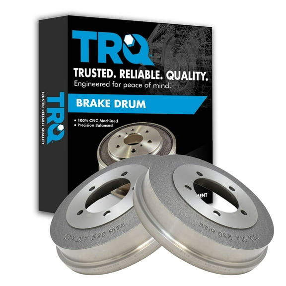 TRQ Rear Brake Drum Pair Kit Left LH & Right RH for Dodge Chrysler Mitsubishi BRA75081