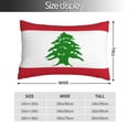 thumbnail image 2 of Lebanese-Flag Rectangle Throw Pillow Cover Cushion Case Hidden Zipper Home Decorative Pillowcase Printed 14"x20", 2 of 7