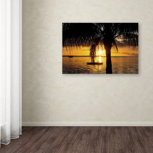 Trademark Fine Art "Peaceful Sunset" Canvas Art by Philippe Hugonnard