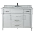 thumbnail image 3 of Bellaterra Home 800632-48SBN-WH 48 in. Single Vanity with Carrara Marble Top, White, 3 of 6