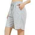 thumbnail image 3 of Lovito Plain Athletic Shorts Plain Running Shorts with Pockets and drawstring, 3 of 5