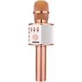 thumbnail image 2 of BONAOK Micrófono inalámbrico de karaoke Bluetooth, altavoz portátil 3 en 1 para todos los teléfonos inteligentes, regalos para niñas, niños, adultos de todas las edades Q37 (oro rosa), 2 of 4