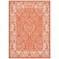 thumbnail image 2 of Safavieh Courtyard Dani Bordered Indoor/Outdoor Area Rug, Terracotta/Natural, 4' x 5'7", 2 of 13
