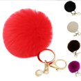 thumbnail image 3 of Guardurnaity Llavero con colgante de bola de pelo de colores para mujer y niña, llave de coche para el hogar, hebilla móvil bonita Ropa, zapatos y accesorios Miscelánea Rosa roja, 3 of 6