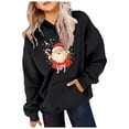 thumbnail image 2 of Tanghaowl Kids Hoodies Hoodies for Girls Graphic Letter Print Pullovers Tops Long Sleeve Casual Soft Pullover Tops for Holidays Black 9-10 Years, 2 of 4