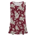 thumbnail image 5 of LEEYNEER Woman Tank Tops Women‘s Summer Casual Sleeveless Blouse Crewneck Tops Floral Printed T-Shirt Vest for Women, 5 of 5