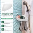 thumbnail image 2 of Corner Shelf Glass Toiletry Rack Bathroom Shower Storage Holder Practical Bracket Kitchen Washcloth, 2 of 6