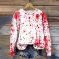 thumbnail image 2 of YDFCWXW Halloween Tops for Women 2025 Graphic Tees Shirt Shirt Blouses Long Sleeve Tops Pink, M, 2 of 4