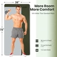 thumbnail image 2 of Gogokiwi Extra Wide Yoga Mat for Men Women (72"L x 36"W) Non Slip Fitness & Exercise Mat with Alignment Marks for Yoga, Pilates, Floor Workouts (Olive Green, Extra Cushion (1/2 inch Thick)), 2 of 6