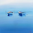thumbnail image 2 of Penny, Craig Trewin 20x20 White Modern Wood Framed Museum Art Print Titled - Late Moorings, 2 of 4