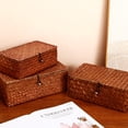thumbnail image 4 of Cesta de algas marinas con tapa, 3 unidades, para guardar artículos diversos, organizador de cosméticos para el hogar., 4 of 7