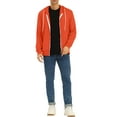 thumbnail image 2 of INSPIRE CHIC Men's Hoodies Long Sleeves Solid Zip Up Knit Sweatshirt Jackets Orange XL, 2 of 6