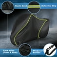 thumbnail image 3 of Motorcycle Cover Waterproof Outdoor 300D Oxford Heavy Fabric Scooter Cover Motorbike Cover with Lock-Hole All Weather Protection Black Fits Up to 245cm/96", 3 of 7