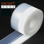 16FT/5M Door Seal Strip Weather Stripping Self Adhesive Silicone Bottom Stopper