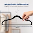 thumbnail image 2 of Ganchos de Terciopelo Premium Serenelife, Ahorradores de Espacio, Resistentes, con Gancho Metálico Giratorio de 360°, para Trajes, Pantalones y Vestidos, Negro, Pack 150, 2 of 7