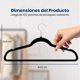 thumbnail image 2 of Ganchos de Terciopelo Premium Serenelife, Ahorradores de Espacio, Resistentes, con Gancho Metálico Giratorio de 360°, para Trajes, Pantalones y Vestidos, Negro, Pack 150, 2 of 7
