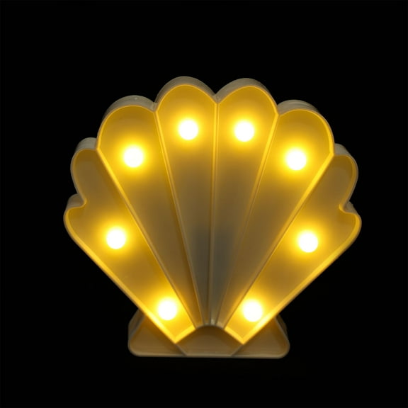 LEORX Bedside Light Seashell Shape Creative Table Lamp White Plastic