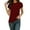 Red, variant on Women's Cotton Crewneck T-Shirts Short Sleeve Basic Solid Color Tee Shirt Breathable Comfy Summer Top Light Blue 2XL