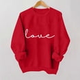 thumbnail image 4 of Penkiiy Chandails en Molleton de la Saint-Valentin pour Femmes - Mignon Chandail en Molleton de la Saint-Valentin Décontracté Cœur Pull-Over m Rouge, 4 of 4