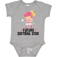 thumbnail image 3 of Inktastic Future Softball Star Girl Girls Baby Bodysuit, 3 of 5