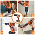 thumbnail image 6 of NEXPOW 24V Cordless Drill-Brushless Power Drill Set, 3/8" Keyless Chuck,18+1 Position Electric Drill, 2-Speed Transmission Tool Drill with 2Battery&Fast Charger, 6 of 8