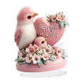 thumbnail image 3 of Parrot 2D acrílico Día de la madre Mesa de decoración Centro de mesa con placa decorativa de pájaros base para de estante de café de, 3 of 9