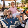 thumbnail image 3 of Golf Cart Seat Covers for 2 Seater, Coastal Wave Soft Microfiber Cart Seat Towel Blanket, Japanese Style Ocean Fish Blue Absorbent Breathable Non Slip Bench Seats Protector for Golf Course 51"x31", 3 of 9