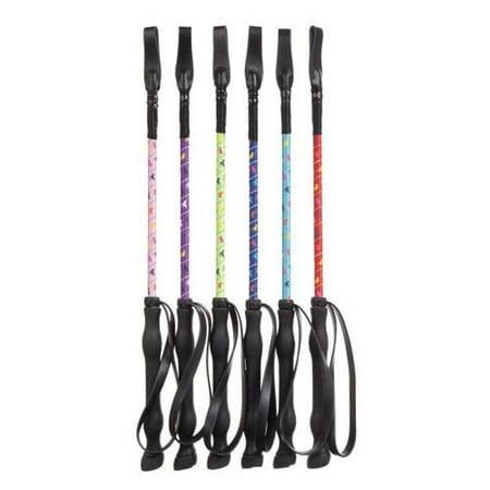 Tough-1 Horse Design Riding Crop with Leg Grip - Pack of 6
